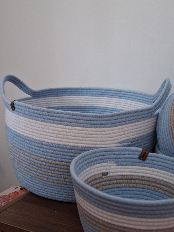 Mavi ve Gri Sepet Seti - Görsel 4