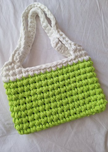 Renkli Örgü Kadın Çanta - Görsel 2