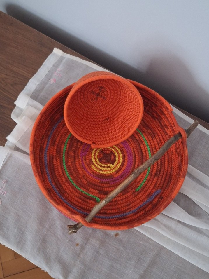 Çok Renkli Hasır Sepet Seti - Görsel 4