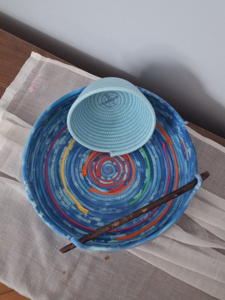 Çok Renkli Hasır Sepet Seti - Görsel 3