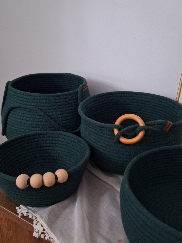 Koyu Yeşil Sepet Seti - Görsel 2