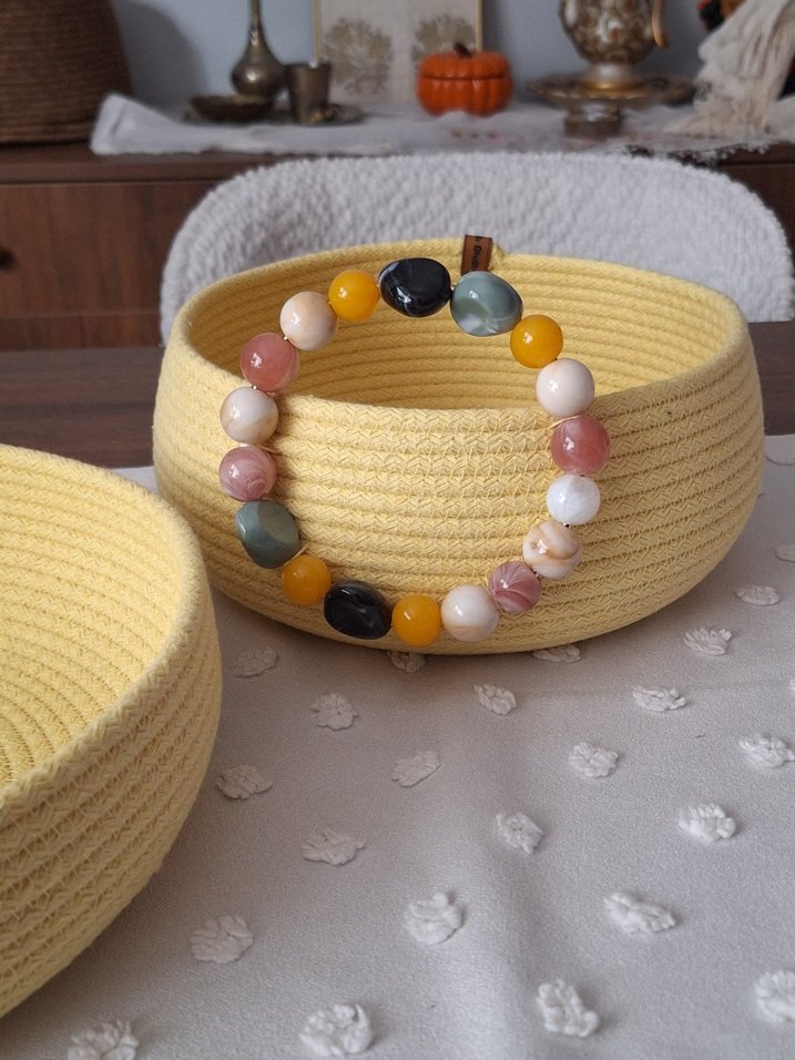 Sarı Boncuklu Sepetler - Görsel 3