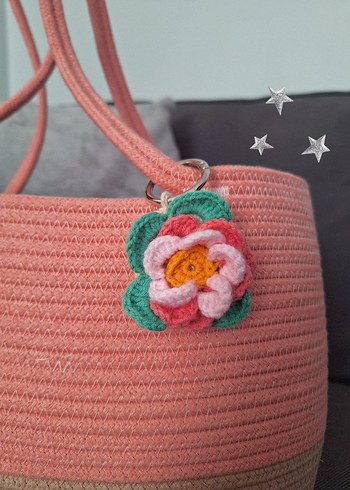 Beden Pembe Çiçekli Kol Çantası