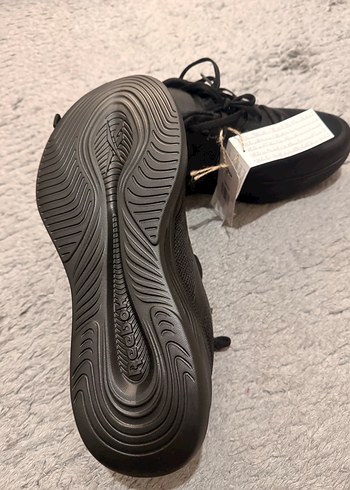 Siyah Bağcıklı Stiletto Topuklu Kadın Spor Ayakkabı - Görsel 3