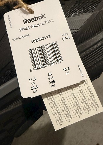 Reebok PRİME WALK ULTRA II Siyah Erkek Spor Ayakkabı - Görsel 4