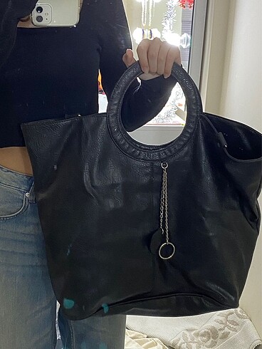 Beden Vintage y2k siyah büyük çanta