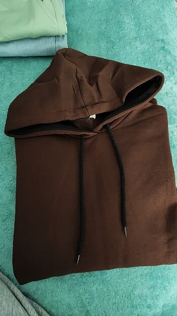 Acı kahve rengi kanguru model sweat