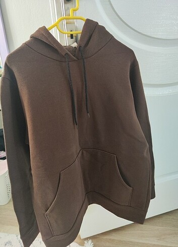 m Beden kahverengi Renk Acı kahve rengi kanguru model sweat