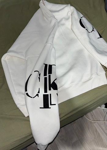 Calvin Klein Beyaz Erkek Sweatshirt - Görsel 4