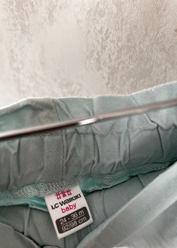 LC Waikiki Su yeşili Şortlu Beyaz Yıldızlı Bebek Kız Takımı