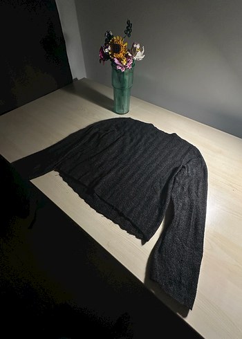 Antrasit Triko Kadın Kazak - Görsel 4