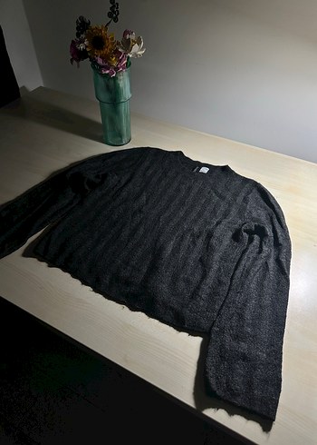 Antrasit Triko Kadın Kazak - Görsel 2