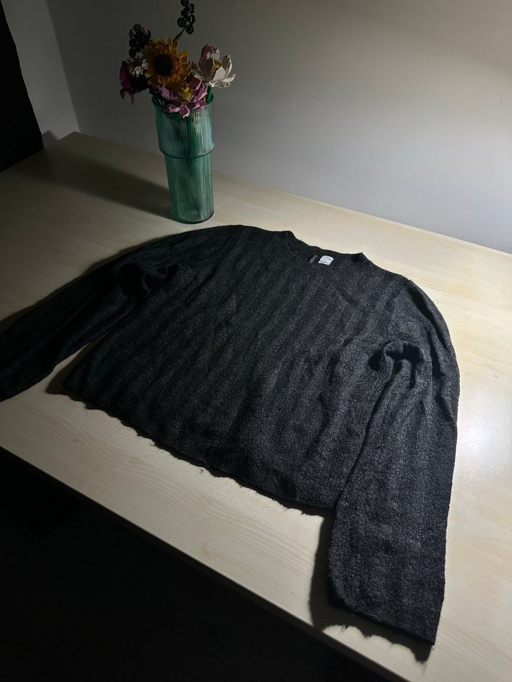 Antrasit Triko Kadın Kazak - Görsel 2