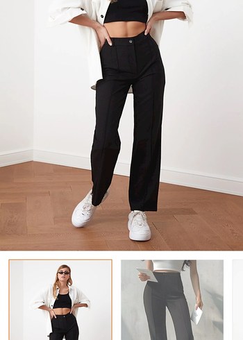 Siyah Kumaş Pantolon - Görsel 4