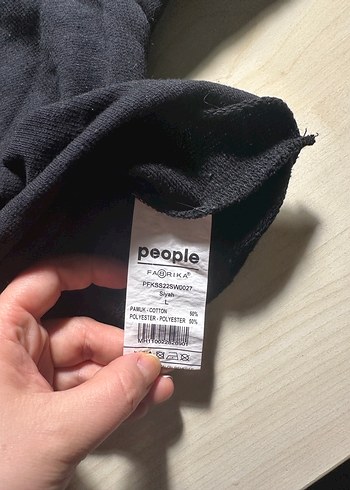 Siyah Kapüşonlu Crop Kadın Sweatshirt - Görsel 4