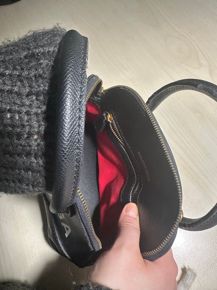 Siyah Suni Deri Balenciaga Kadın El Çantası - Görsel 4