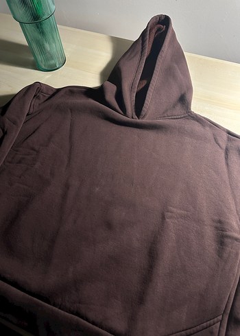 Kadın Kahverengi Kapüşonlu Sweatshirt - Görsel 4