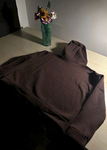 Kadın Kahverengi Kapüşonlu Sweatshirt - Görsel 3