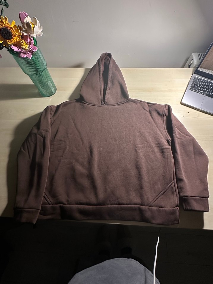 Kadın Kahverengi Kapüşonlu Sweatshirt - Görsel 2