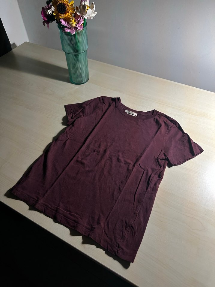 Bordo Basic Kadın Tişört - Görsel 2