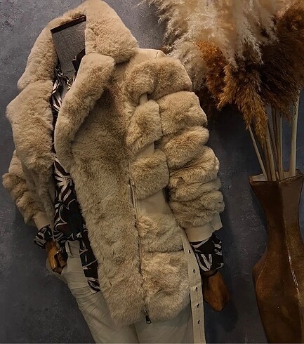 Kürklü manto kaban - Görsel 2