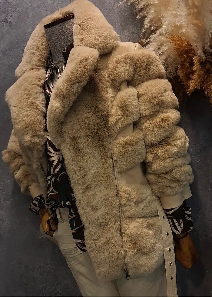 Kürklü manto kaban - Görsel 2