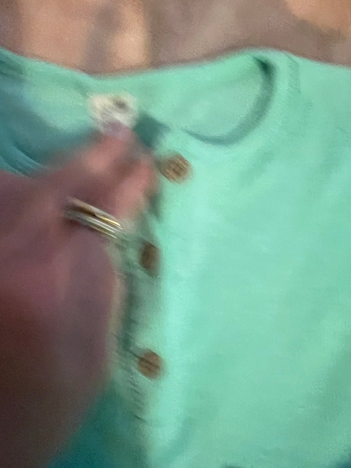 Düğmeli Turkuaz Bebek Kız Takımı - Görsel 2