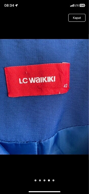 xl Beden lacivert Renk Lcw trençkot yeni astarlı