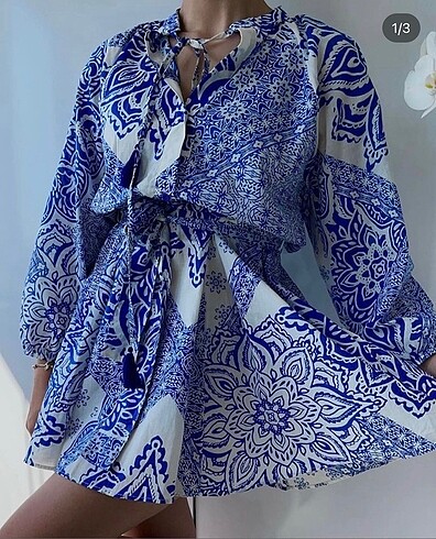 Zara etnik desen elbise
