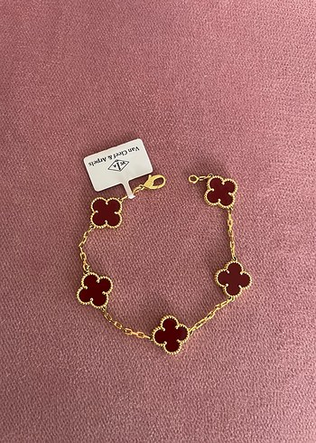 Van cleef bordo bileklik