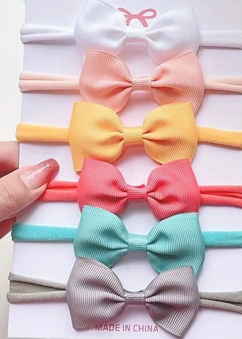 Pastel Renkli Fiyonk Detaylı Çocuk Saç Bantları - Görsel 2