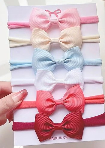 Pastel Renkli Fiyonk Detaylı Çocuk Saç Bantları - Görsel 3