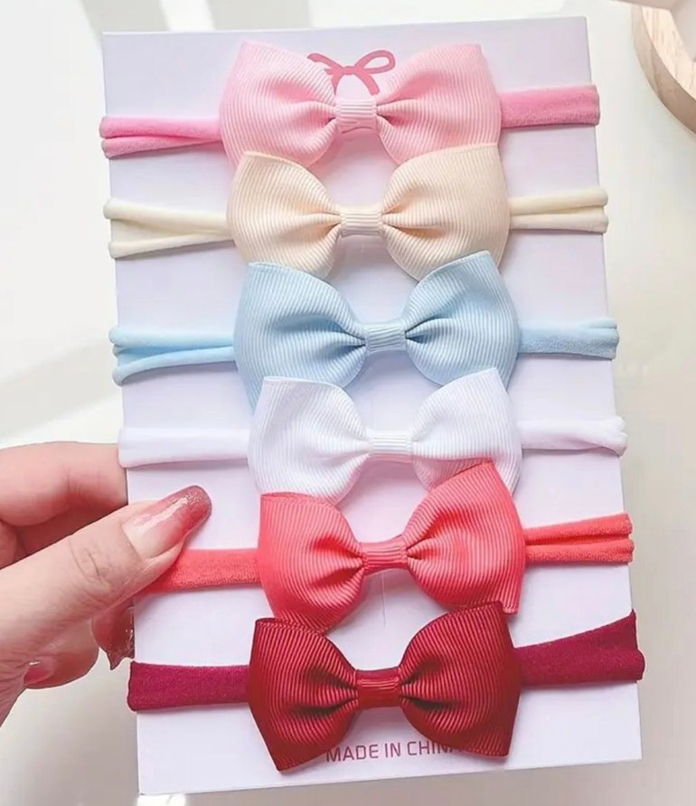 Pastel Renkli Fiyonk Detaylı Çocuk Saç Bantları - Görsel 3