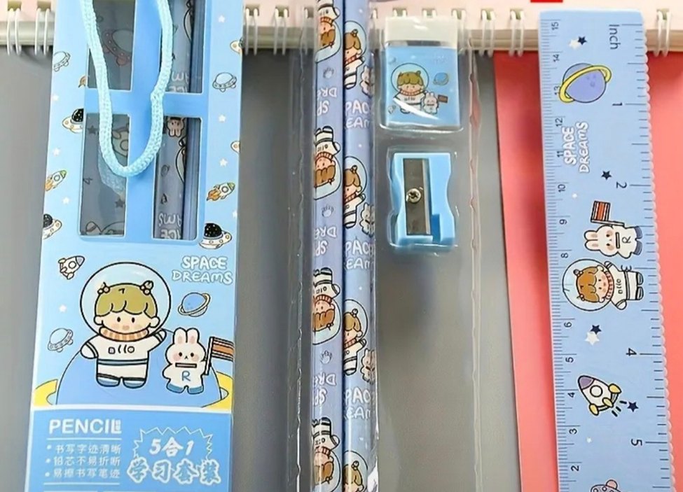 Pembe Tavşan Temalı Kırtasiye Seti - Görsel 2