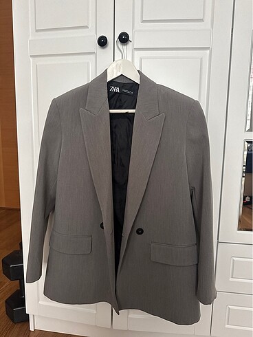 Zara Gri Blazer Ceket