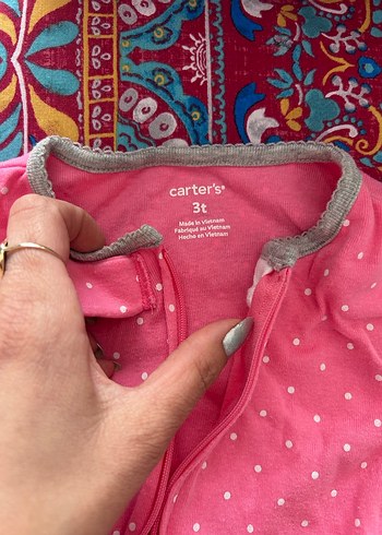 Carter's Uzun Kollu Fermuarlı Kız tulumu