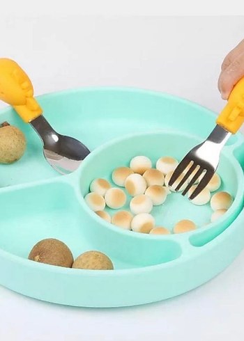  Beden pembe Renk Pembe Çocuk Çatal Kaşık Seti