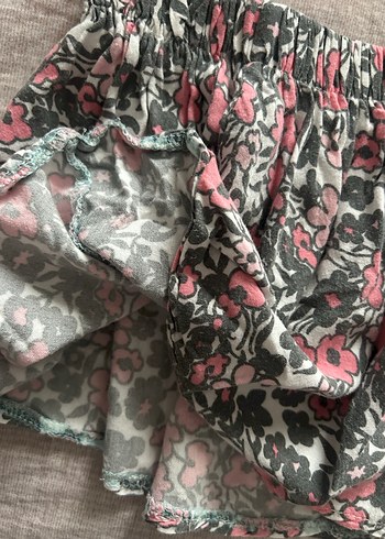 Kız çocuk Çiçekli Fırfırlı Mini Etek - Görsel 2