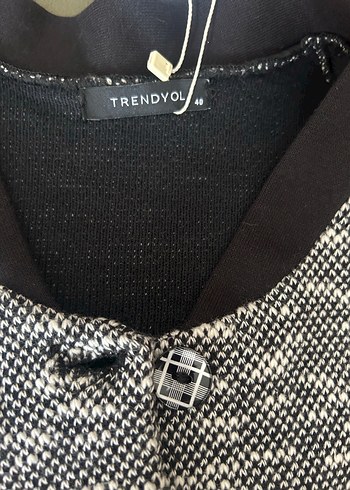 Düğmeli Gri Kadın Ceket - Görsel 2