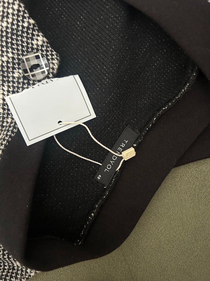 Düğmeli Gri Kadın Ceket - Görsel 5