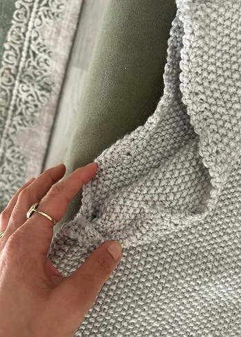 Gri Örgü Kadın Süveter - Görsel 3