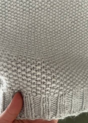 Gri Örgü Kadın Süveter - Görsel 2