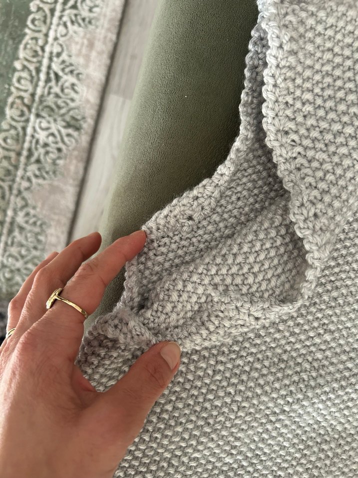 Gri Örgü Kadın Süveter - Görsel 3
