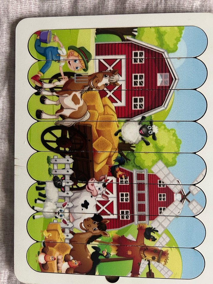 Çocuklar için Renkli 2'li ahşap Puzzle Seti - Görsel 2