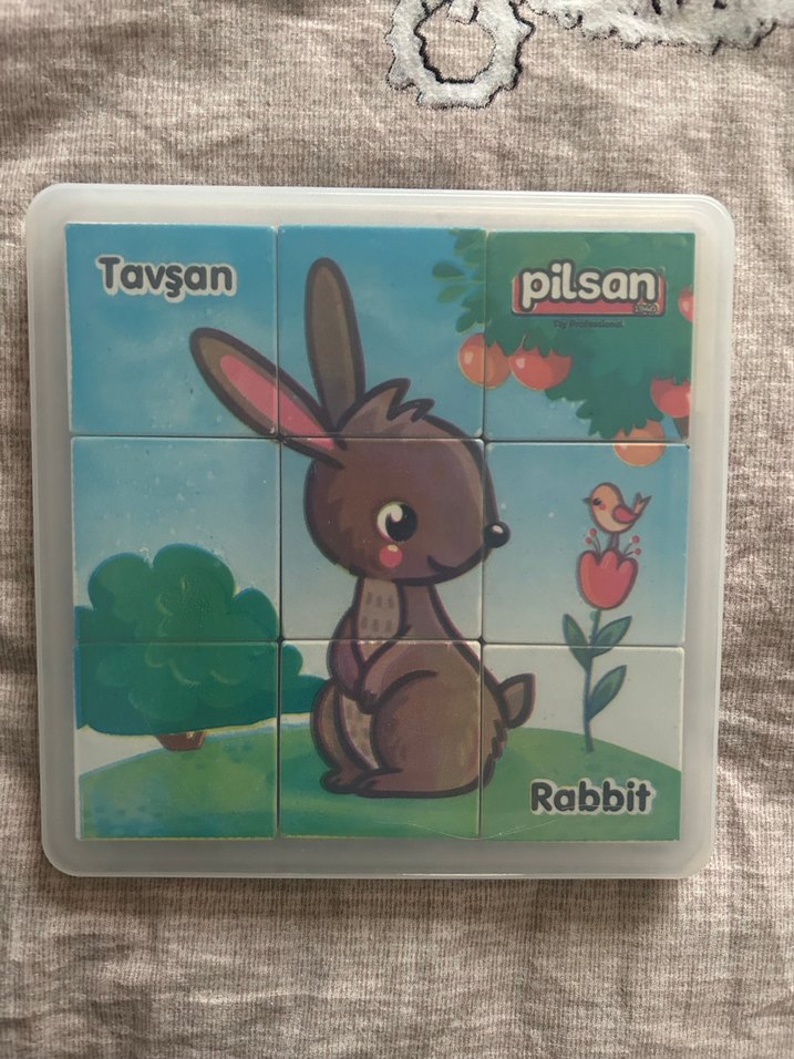 Çocuklar için Renkli 2'li ahşap Puzzle Seti - Görsel 4