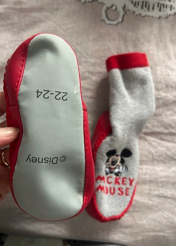 Mickey Mouse Baskılı Gri çocuk Çorabı - Görsel 2