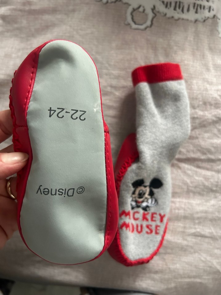 Mickey Mouse Baskılı Gri çocuk Çorabı - Görsel 2