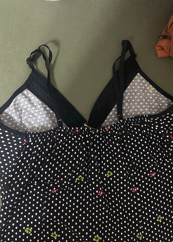 Çiçek Desenli Uzun Askılı elbise - Görsel 4