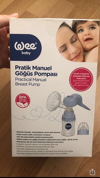 Wee baby manuel göğüs pompası