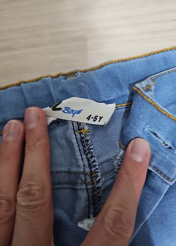 Civil Parlak Mavi Erkek Denim Mini Şort